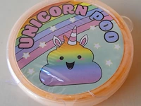 Potje unicorn poo slijm oranje - afbeelding 1 van  5