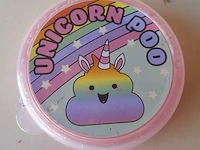 Potje unicorn poo slijm roze - afbeelding 1 van  7