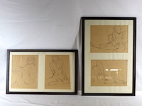 Potloodschets in kader (x2)