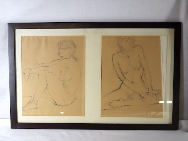 Potloodschets in kader (x2) - afbeelding 2 van  6