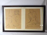 Potloodschets in kader (x2) - afbeelding 2 van  6