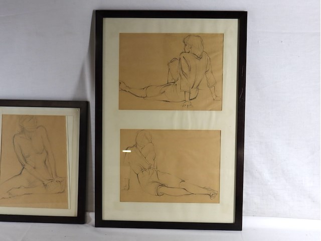 Potloodschets in kader (x2) - afbeelding 4 van  6