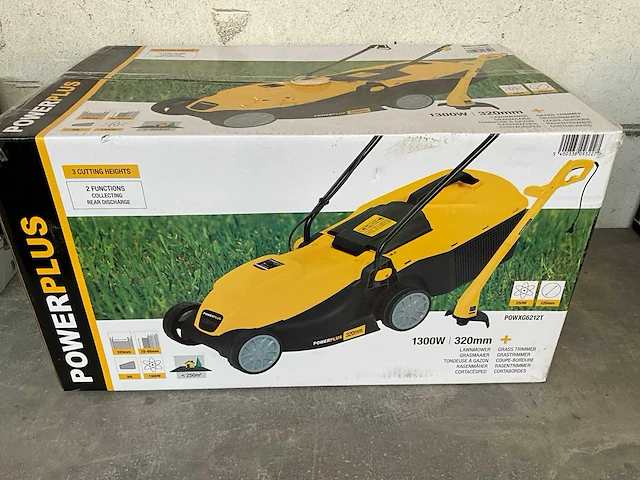 Power plus powxg6212t grasmaaier 1300 watt 320 mm + grastrimmer 250 watt 220 mm - afbeelding 1 van  5