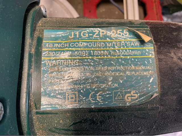 Power tool j1g-zp-255 afkortcirkelzaagmachine met statief - afbeelding 5 van  5