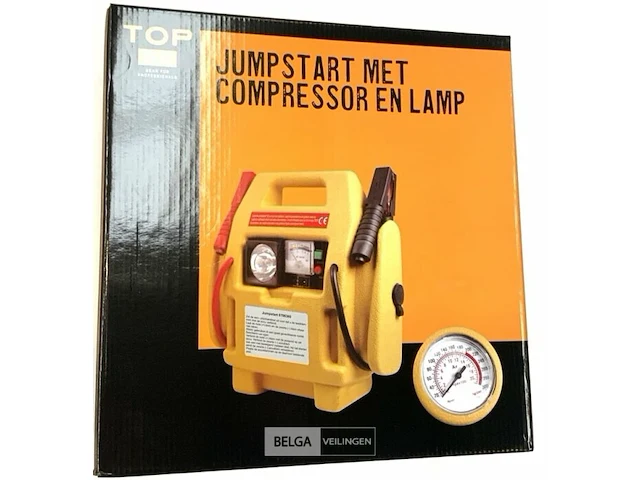 Powerbooster / jumpstart met compressor en lamp - afbeelding 1 van  7