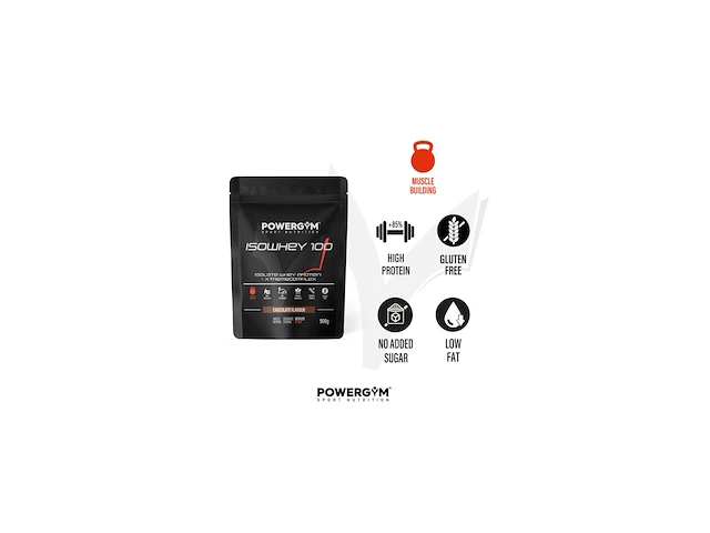 Powergym sport nutrition isowhey 100 chocolate flavour - afbeelding 4 van  4