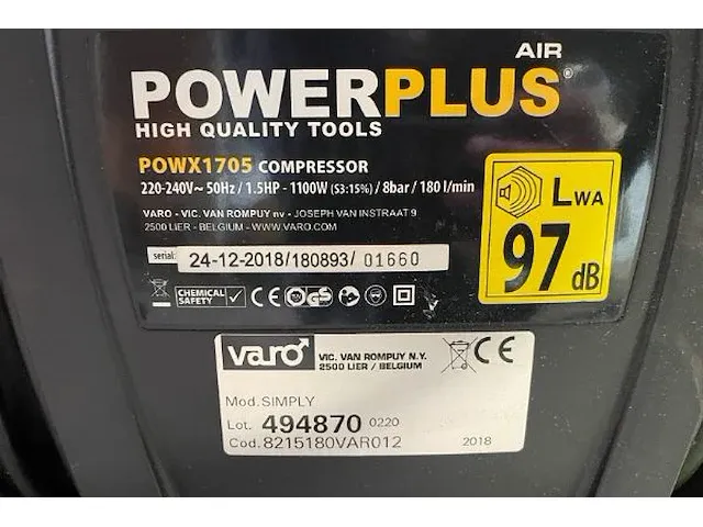 Powerplus compressor - afbeelding 4 van  4