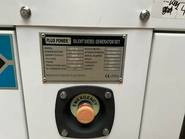 Powerplus gf2-30 37,5 kva stroomgenerator - afbeelding 2 van  4