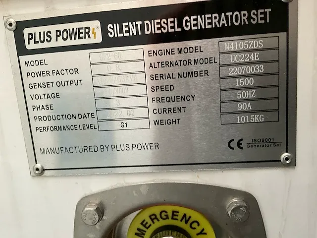 Powerplus gf2-60 kva stroomgenerator - afbeelding 2 van  6
