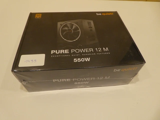 Powersupply bequiet! 550w purepower12m nieuw in doos - afbeelding 1 van  2