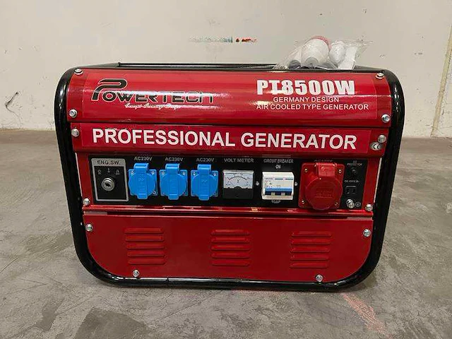 Powertech - pt 8500 - generator - afbeelding 1 van  7