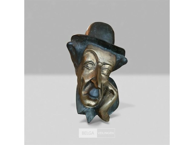 Prachtig bronzen hoofd, - afbeelding 1 van  7