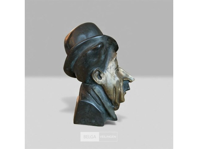 Prachtig bronzen hoofd, - afbeelding 2 van  7