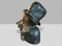 Prachtig bronzen hoofd, - afbeelding 3 van  7