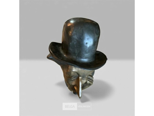 Prachtig bronzen hoofd, - afbeelding 5 van  7