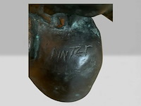 Prachtig bronzen hoofd, - afbeelding 6 van  7