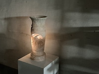 Prachtige zware albasten lamp/zuil (in goede staat) - afbeelding 2 van  4