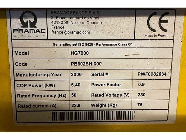 Pramac generator - afbeelding 6 van  6