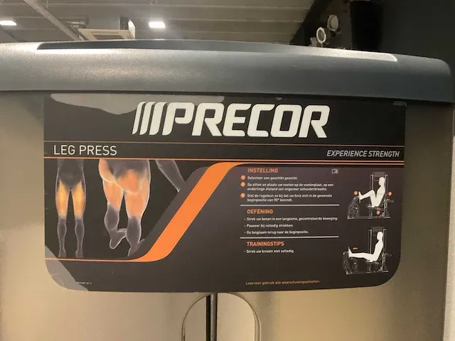 Precor leg press beenspiertrainer - afbeelding 5 van  5