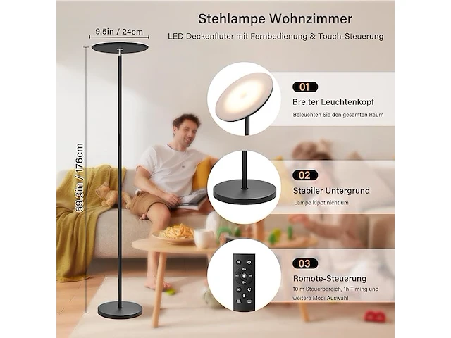 Preeotti staande ledlamp - afbeelding 4 van  4