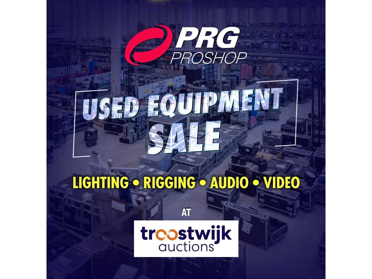 Prg verkoop gebruikte apparatuur - audio, video, led-walls, verlichting en rigging