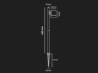 Prikspot tuinlamp gu10 fitting 60cm draaibaar waterdicht (40x) - afbeelding 8 van  8