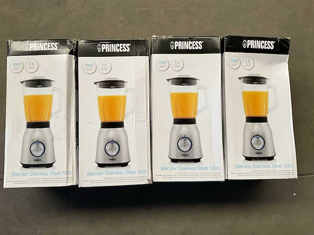 Princess blender rvs 1,5 liter 1000 watt (4x) - afbeelding 1 van  8