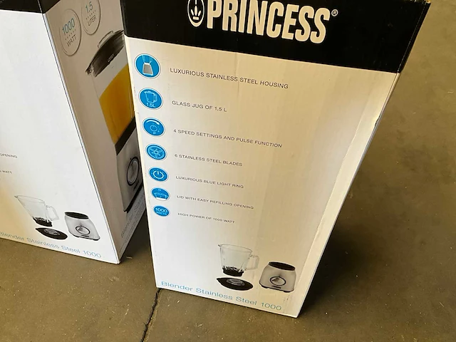 Princess blender rvs 1,5 liter 1000 watt (4x) - afbeelding 6 van  8