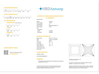 Princess diamant 1.90ct – e/vvs2 – hrd - afbeelding 4 van  4