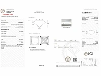 Princess diamond 0.90 ct d/vvs2 (igi certified) - afbeelding 4 van  5