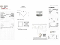 Princess diamond 1.04 ct d/vvs2 (igi certified) - afbeelding 4 van  5