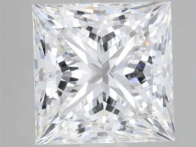 Princess diamond 2.11 ct e/vvs2 (hrd certified) - afbeelding 1 van  7