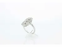 Prinsessering - 14 karaat witgoud - ring - afbeelding 3 van  6