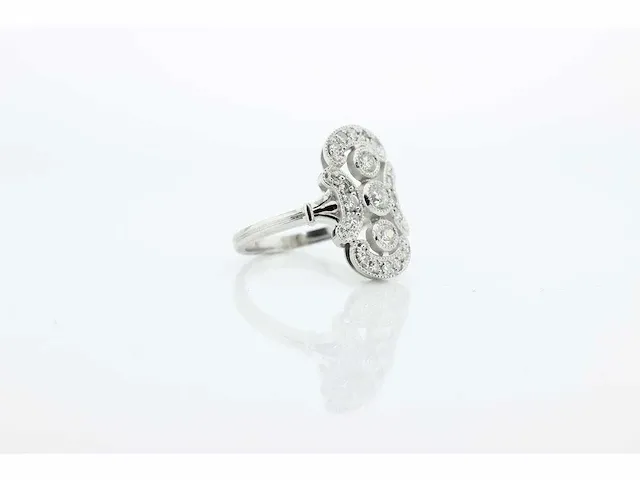 Prinsessering - 14 karaat witgoud - ring - afbeelding 5 van  6