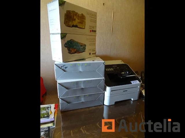 Printer brother, cartridges, bureautafel lamp, 2 telefoons - afbeelding 4 van  12