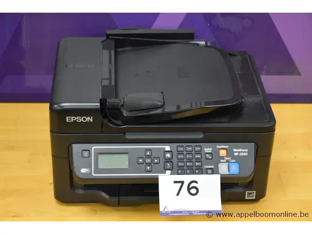Printer epson, type workforce wf-2630, werking niet gekend, zonder kabels - afbeelding 1 van  2