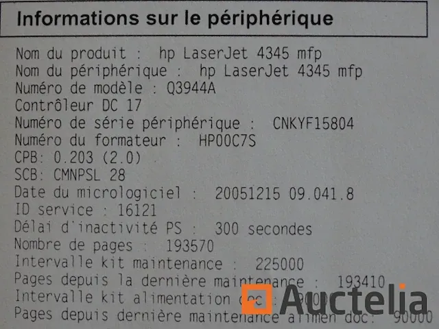 Printer op wielen hp laserjet serie 4345 mfp q3944a - afbeelding 13 van  13