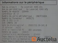 Printer op wielen hp laserjet serie 4345 mfp q3944a - afbeelding 13 van  13