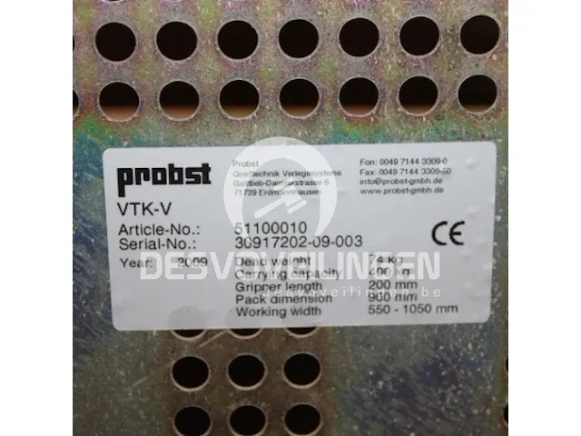 Probst vtrk-v transportkar - afbeelding 3 van  4