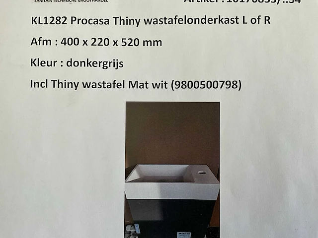 Procasa thiny handenwassermeubelset - afbeelding 8 van  10