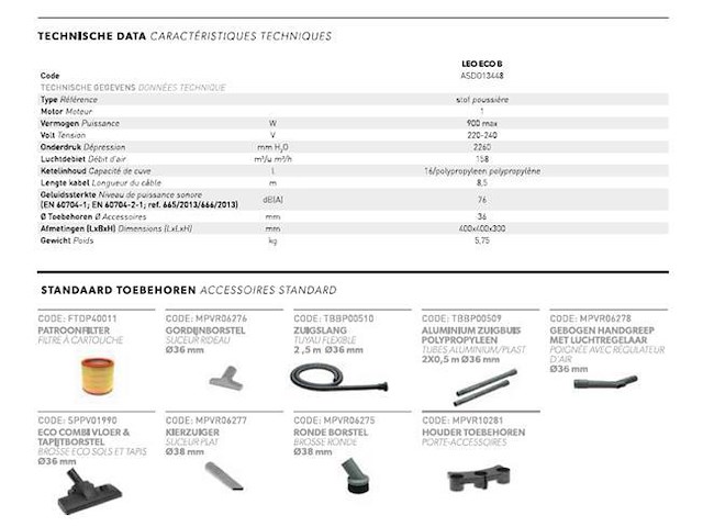 Prof, stofzuiger leo eco b - afbeelding 3 van  3