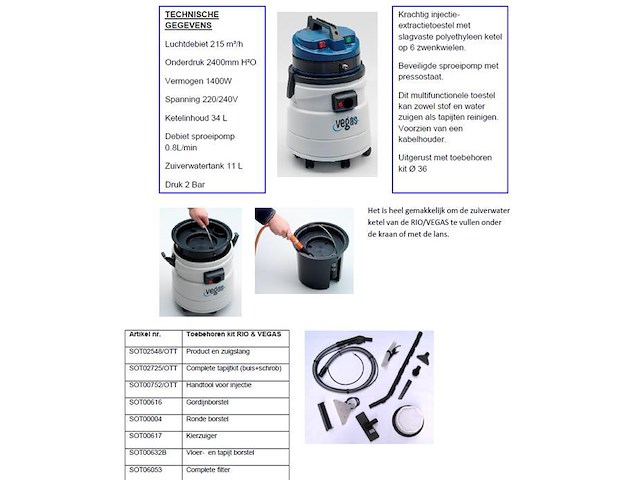 Prof. stofzuiger vegas - afbeelding 2 van  2