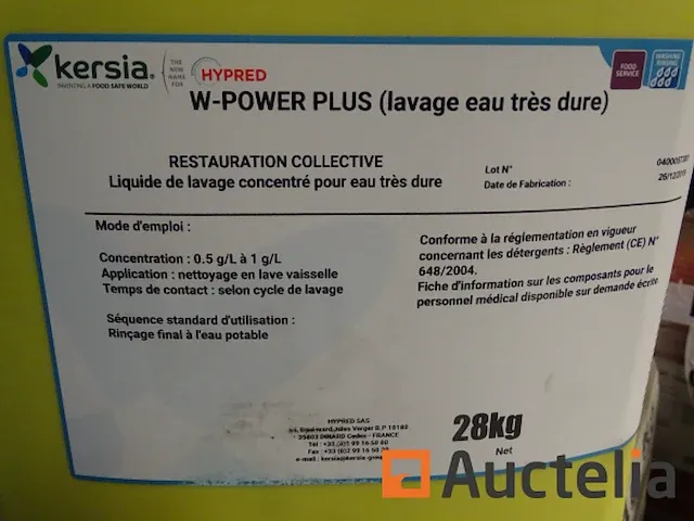 Professioneel wasmiddel voor het wassen tafelgerei kersia w vermogen plus (28 kg) - afbeelding 1 van  8