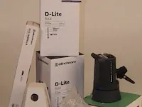 Professionele fotografieset bestaande uit : 2 flitsers elinchrom d-lite rx4, 2 paraplus, snoot plus grid set, zender, refelctor en gridset - afbeelding 1 van  1