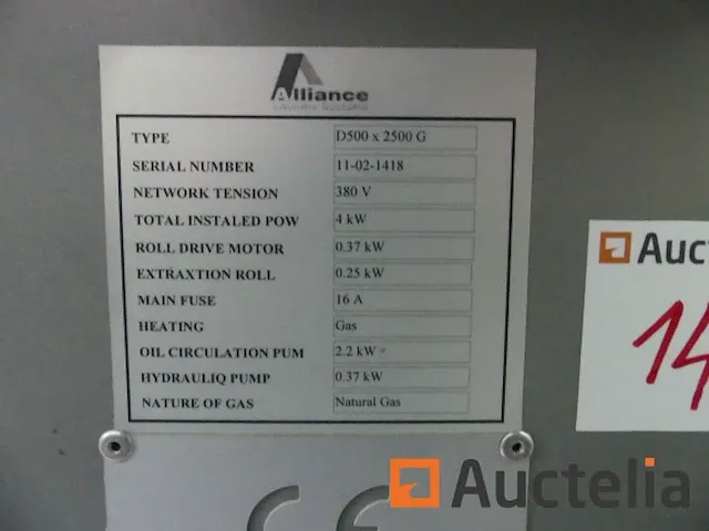 Professionele gaskalender met alliance d500 x 2500 g muntmechanisme - afbeelding 3 van  11