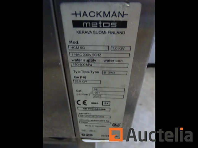 Professionele gasoven op steun roestvrij staal hackman-metos hcm 6g - afbeelding 10 van  14