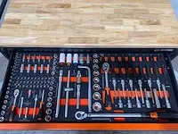 Professionele gevulde gereedschapswagen met achterwand - afbeelding 2 van  34