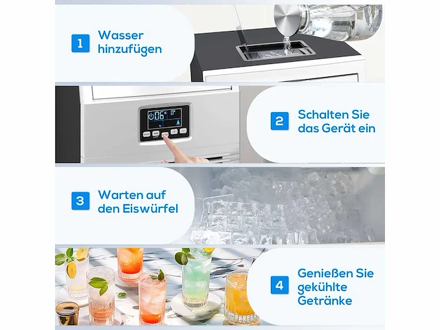Professionele ijsblokjesmachine - 3,5 l - afbeelding 3 van  16