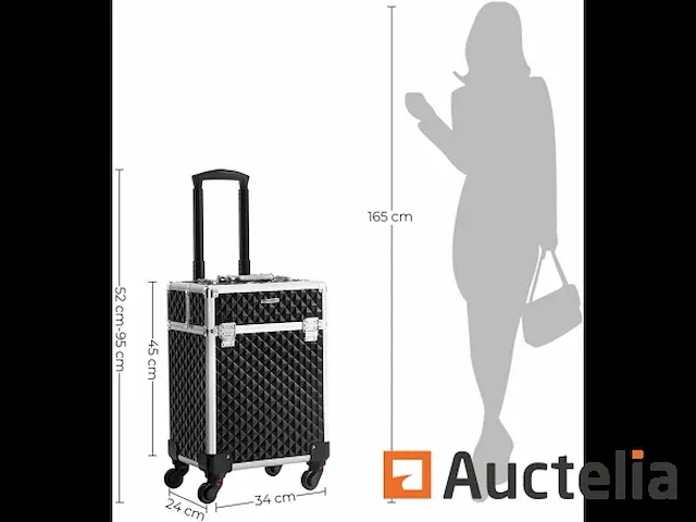 Professionele make-up koffer, cosmetische case - afbeelding 3 van  8