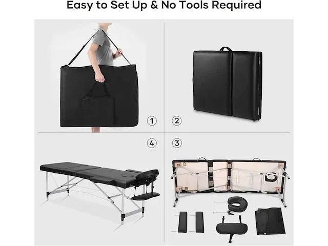 Professionele massagetafel draagbaar massagebed - afbeelding 6 van  8